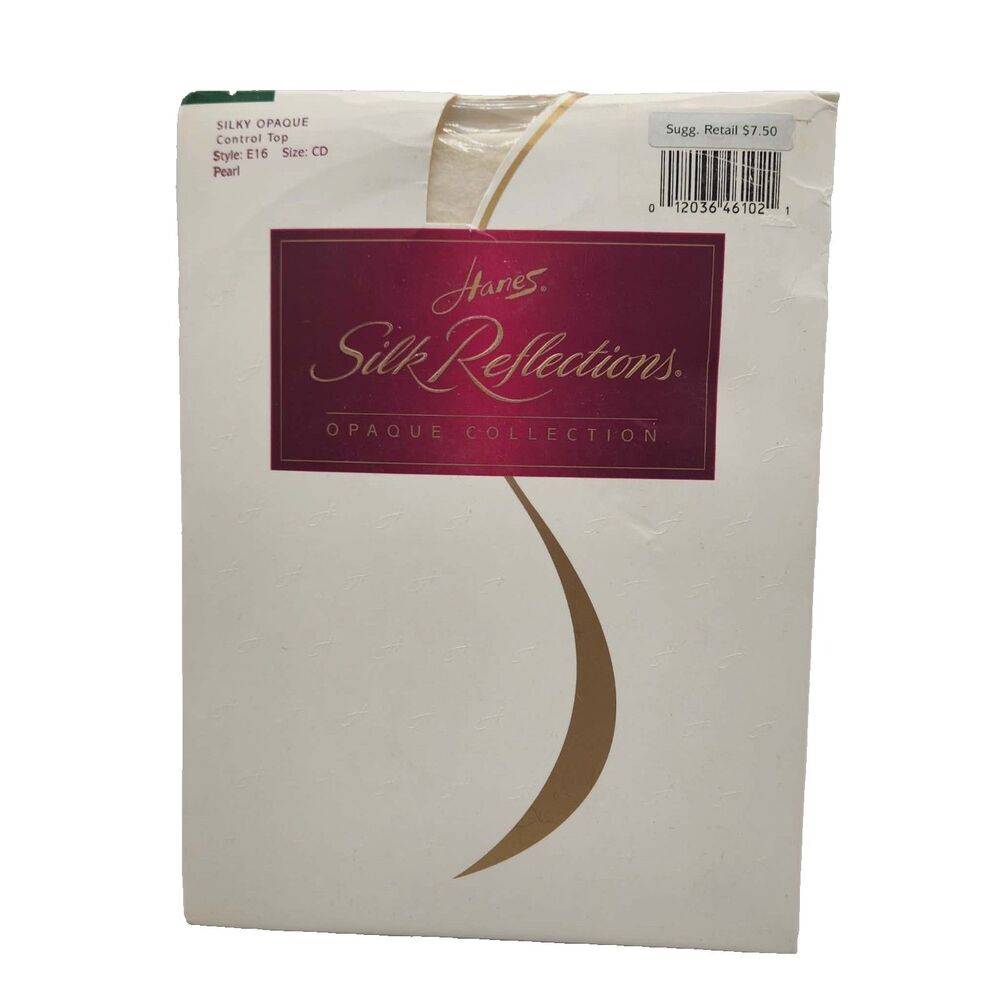Hanes Silk Reflections Control Top Pantyhose Size CD Pearl Style E16 NEW
